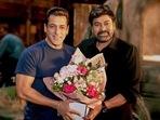 Salman Khan with Chiranjeevi.