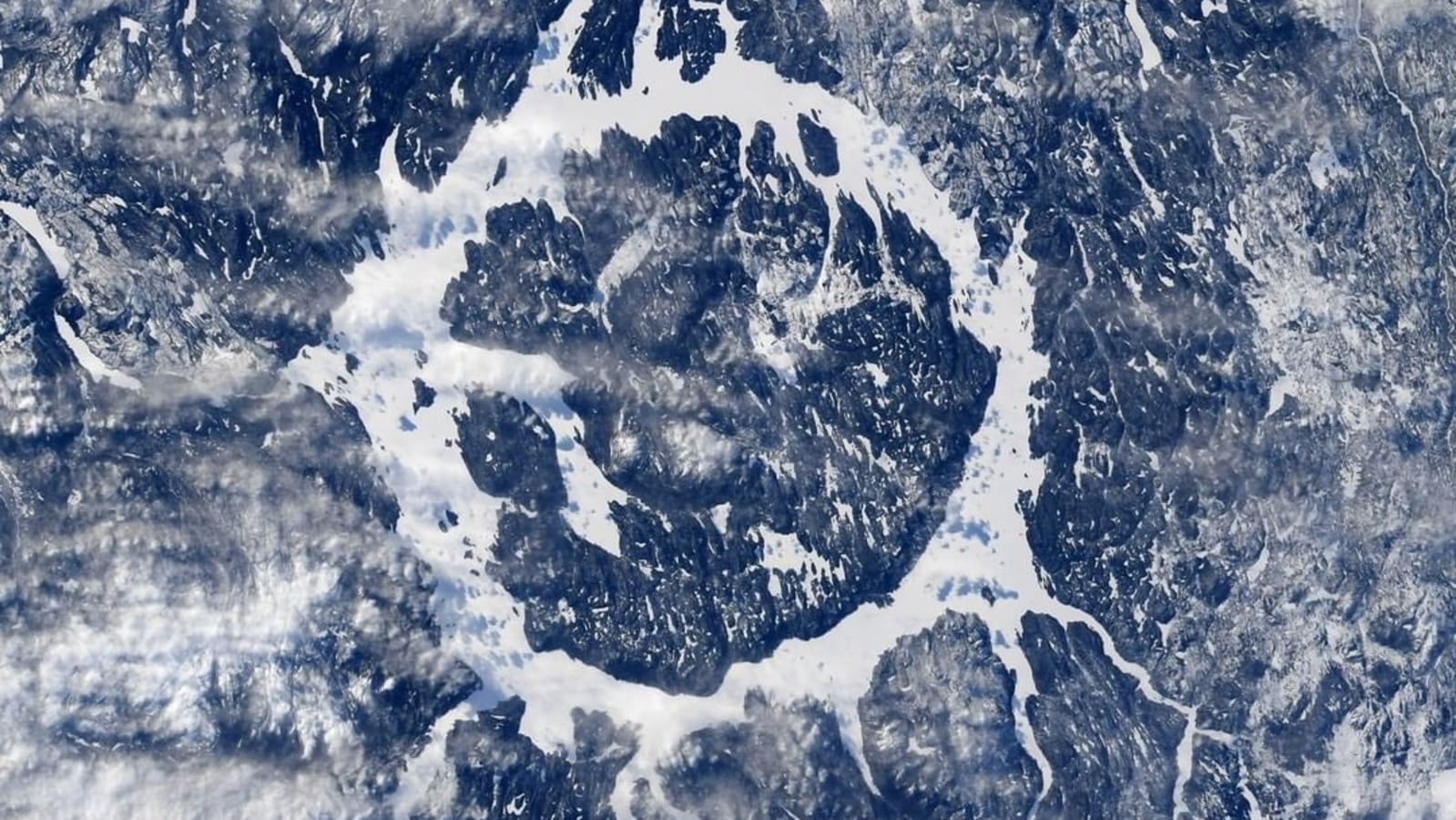Random Earth Structures Photo Astronaut takes pics of 214-million-year old geological structure on ...