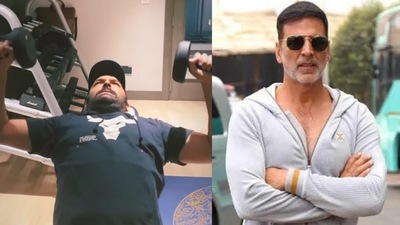 Kapil Sharma's morning workout session on Wednesday had netizens referencing Akshay Kumar. Kapil Sharma's morning workout session on Wednesday had netizens referencing Akshay Kumar.