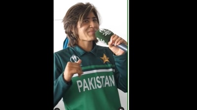 A screengrab of the video of Pakistan cricketer Diana Baig rapping to a song from Ranveer Singh's Gully Boy. (icc/Instagram ) A screengrab of the video of Pakistan cricketer Diana Baig rapping to a song from Ranveer Singh's Gully Boy. (icc/Instagram )