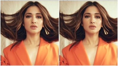 "Orange is not the new black it’s just bloody orange," wrote Tamannaah and expressed her love for the colour. (Instagram/@tamannaahspeaks)