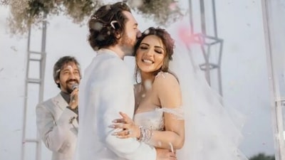 Shama Sikander and James Milliron at their wedding in Goa on March 14. Shama Sikander and James Milliron at their wedding in Goa on March 14.