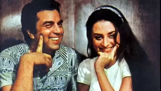 Dharmendra and Saira Banu in Saazish.