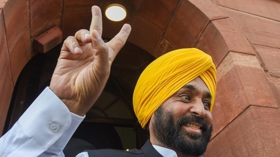 Bhagwant Mann will be sworn in as the Punjab CM at Khatkar Kalan in SBS Nagar on March 16. (PTI)