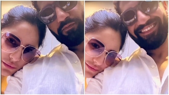 Katrina Kaif and Vicky Kaushal clicked a couple of selfies.