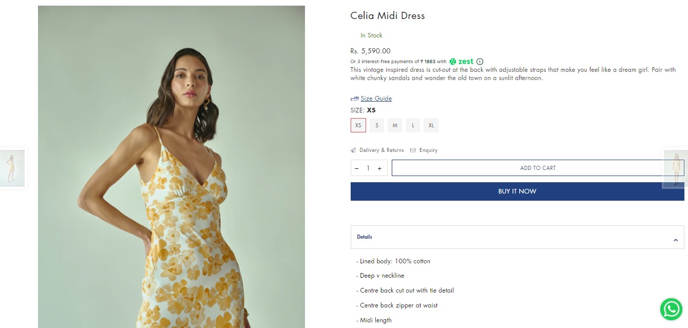 The cost of Yami Gautam's floral dress.&nbsp; (summersomewhereshop.com)