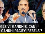 CONG G23 VS GANDHIS: CAN SONIA GANDHI PACIFY ‘REBELS'? CONG G23 VS GANDHIS: CAN SONIA GANDHI PACIFY ‘REBELS'?