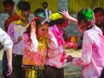 Holi marks the end of winter and the arrival of the spring harvest season. This festival is celebrated with great grandeur and enthusiasm by people across all age groups. Here's how the country is gearing up for the festival of colours.(HT Photo/Sanchit Khanna)