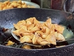 So light and so plain, moong dal is the flavour of home, while the oily rich samosa is the taste of street. So light and so plain, moong dal is the flavour of home, while the oily rich samosa is the taste of street.