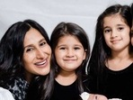 Teejay Sidhu with her daughters. Teejay Sidhu with her daughters.