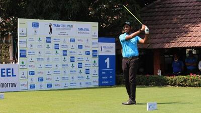 Golfer Yuvraj Singh Sandhu took the lead on Day 3 of the TATA A Steel PGTI Players Championship 2022 (HT File) Golfer Yuvraj Singh Sandhu took the lead on Day 3 of the TATA A Steel PGTI Players Championship 2022 (HT File)