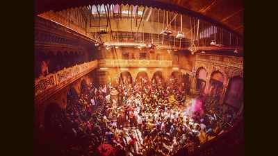 Holi celebrate at Bake Bihari Temple, Vrindavan. Holi celebrate at Bake Bihari Temple, Vrindavan.
