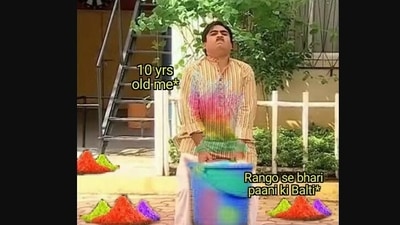 Holi 2022: The memes posted by people on Twitter may leave you in splits. (Screengrab) Holi 2022: The memes posted by people on Twitter may leave you in splits. (Screengrab)