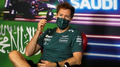 Aston Martin's Sebastian Vettel during the press conference (REUTERS/File Photo)