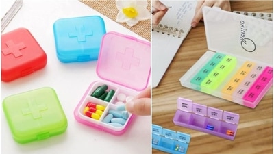 1pc Portable Pill Case Compact Pill Box Supplement Case For Pocket