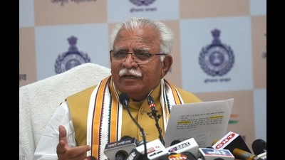 Haryana chief minister Manohar Lal Khattar (Keshav Singh/HT)