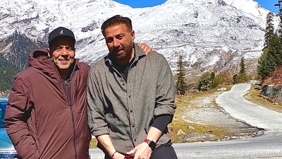 Dharmendra with son Sunny Deol.