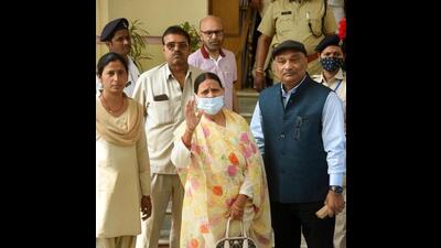 Former Bihar chief minister Rabri Devi at the Legislative Council on Thursday. (Santosh Kumar/HT Photo)