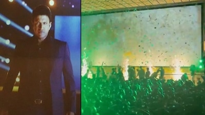 Puneeth Rajkumar's film James released in theatres to a thunderous welcome. Puneeth Rajkumar's film James released in theatres to a thunderous welcome. 