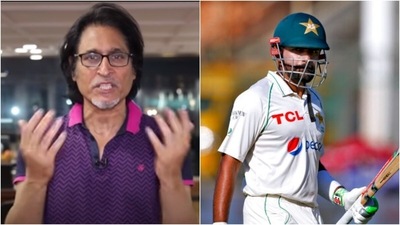 Ramiz Raja; Babar Azam (PCB/AP)