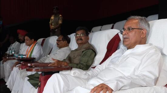 Chhattisgarh chief minister Bhupesh Baghel regretted that opposition leaders including those from the BJP in Chhattisgarh didn’t join him to watch the film, The Kashmir Files. (Twitter/ChhattisgarhCMO) Chhattisgarh chief minister Bhupesh Baghel regretted that opposition leaders including those from the BJP in Chhattisgarh didn’t join him to watch the film, The Kashmir Files. (Twitter/ChhattisgarhCMO)