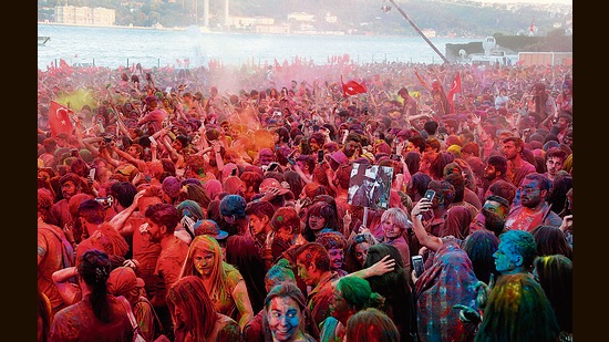 People are revelling at theme-based Holi parties. (Photo for representational purpose) (Photo: Shutterstock)