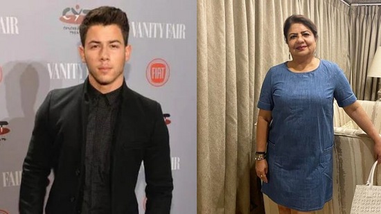 Nick Jonas reacts to mother-in-law Madhu Chopra's picture.