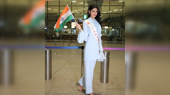 Femina Miss India World 2020 Manasa Varanasi represented India at the Miss World 2021.(Instagram/@manasa5varanasi)