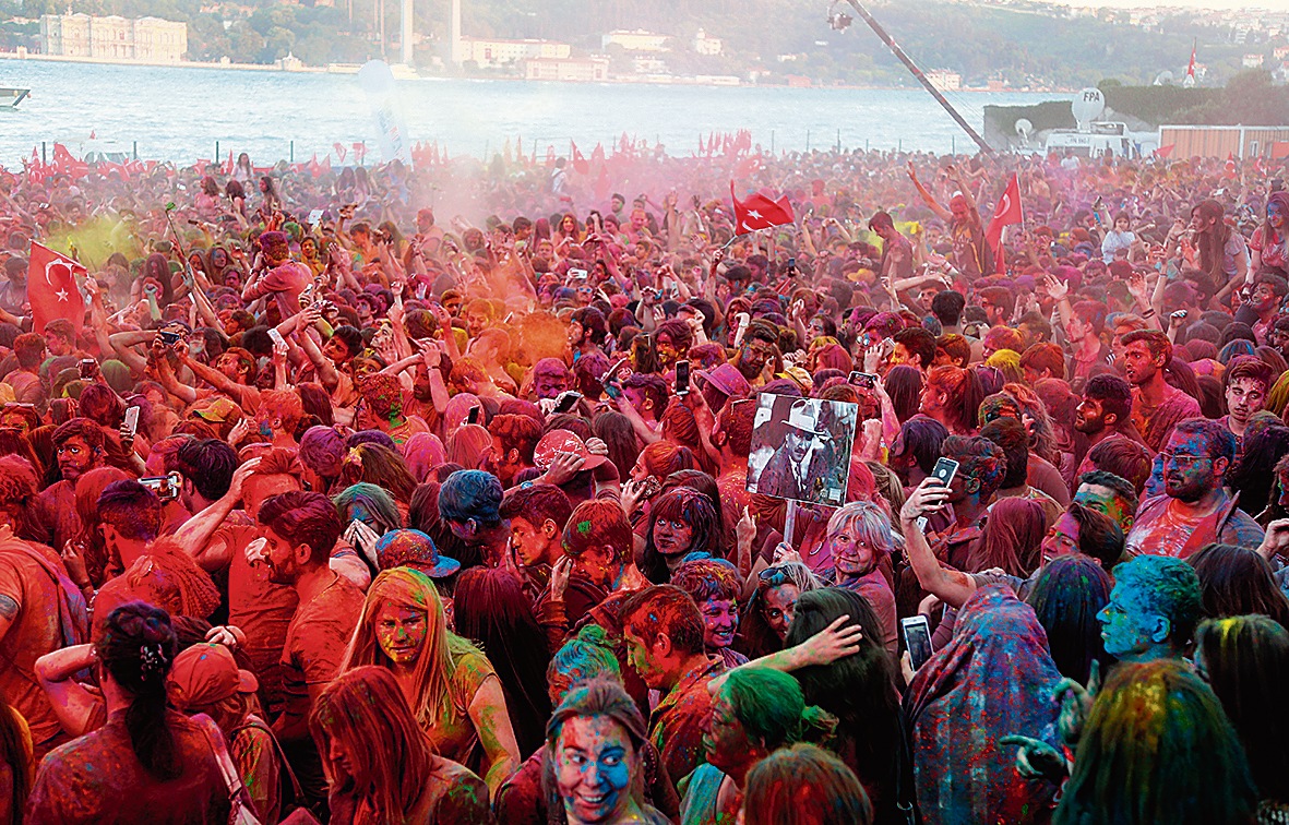 People are revelling at theme-based Holi parties. (Photo for representational purpose) (Photo: Shutterstock) People are revelling at theme-based Holi parties. (Photo for representational purpose) (Photo: Shutterstock)