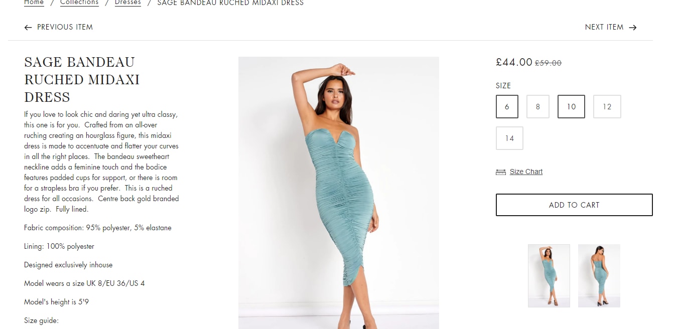 Kriti Sanon's Sage Bandeau Ruched Midaxi Dress. (rarelondon.com)