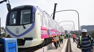 On March 6, two routes of the Maharashtra Metro Rail Corporation Limited (Maha-Metro) in the city– Vanaz to Garware college (4.91 km) and Pimpri to Phugewadi (7.03km) was inaugurated. (HT PHOTO) On March 6, two routes of the Maharashtra Metro Rail Corporation Limited (Maha-Metro) in the city– Vanaz to Garware college (4.91 km) and Pimpri to Phugewadi (7.03km) was inaugurated. (HT PHOTO)