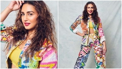 Huma Qureshi's Instagram is a lookbook of all things stylish and fancy. For the occasion of Holi, which is being observed today across the country, the actor donned an uber-cool yet trendy colourful co-ord set that comprised of trousers and a shirt. (Instagram/@iamhumaq) Huma Qureshi's Instagram is a lookbook of all things stylish and fancy. For the occasion of Holi, which is being observed today across the country, the actor donned an uber-cool yet trendy colourful co-ord set that comprised of trousers and a shirt. (Instagram/@iamhumaq)
