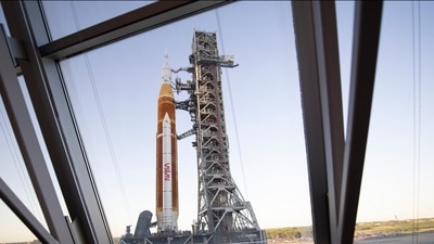 The Artemis I rocket. (Twitter @NASAhqphoto) The Artemis I rocket. (Twitter @NASAhqphoto)
