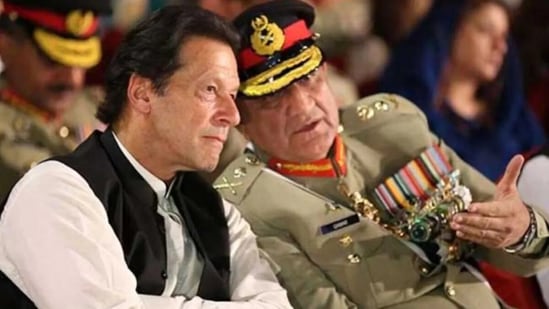 You did not get the message : Pakistan Army Chief Qamar Jawed Bajwa with Prime MInister Imran Khan