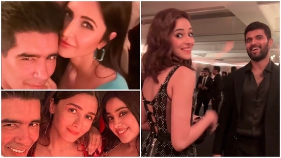 Katrina Kaif, Alia Bhatt and Janhvi Kapoo clicked selfies with Manish Malhotra, Ananya Panday chatted with Vijay Deverakonda.