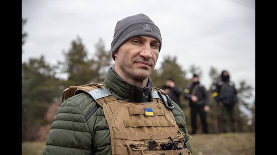 Wladimir Klitschko has enlisted in the army and is documenting the shelling and bombing in Kyiv. (City of Kiew via Instagram)