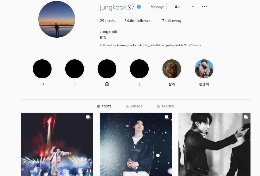 Jungkook changed his Instagram username.