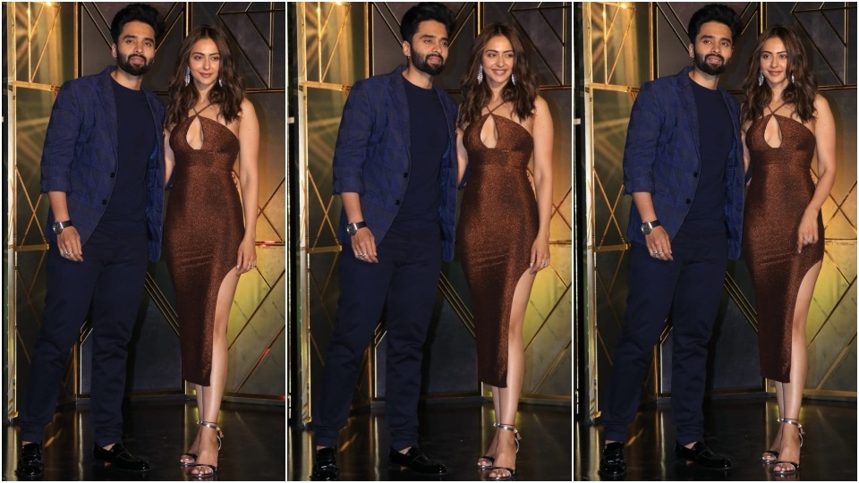 Rakul Preet Singh and Jackky Bhagnani at Apoorva Mehta's birthday. (HT Photo/Varinder Chawla)