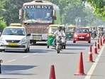 The Delhi Traffic Police had made elaborate arrangements to check incidents of drink driving and overspeeding, among others, and ensure safety of motorists, said officials.(Parveen Kumar/Hindustan Times)