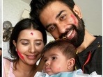 Rajeev Sen and Charu Asopa and daughter Ziana.