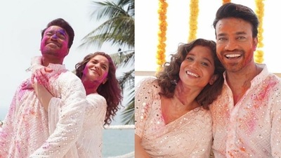 Ankita Lokhande and Vicky Jain threw a Holi bash on Friday.