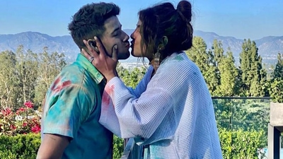 Priyanka Chopra and Nick Jonas celebrate Holi. Priyanka Chopra and Nick Jonas celebrate Holi.