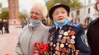 Olha Tverdokhlibova, 98-year-old world war 2 veteran. (@MFA_Ukraine)