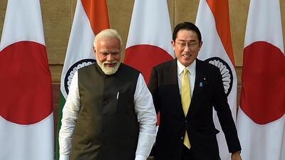 Prime Minister Narendra Modi with Japanese Prime Minister Fumio Kishida, at Hyderabad House, in New Delhi on Saturday. (HT photo) Prime Minister Narendra Modi with Japanese Prime Minister Fumio Kishida, at Hyderabad House, in New Delhi on Saturday. (HT photo)