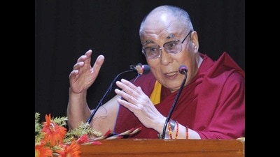 The Dalai Lama has resumed the offline teaching after a gap of two years. He gave his last teaching in December 19, after which all his public engagements were cancelled due to Covid-19. (HT) The Dalai Lama has resumed the offline teaching after a gap of two years. He gave his last teaching in December 19, after which all his public engagements were cancelled due to Covid-19. (HT)