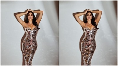 Janhvi’s long gown hugged her shape and showed off her curves perfectly. (Instagram/@janhvikapoor)