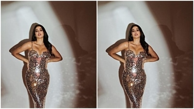 Janhvi’s hilarious take on her reflective gown was summed up in her caption - “They said I needed to reflect.” (Instagram/@janhvikapoor)