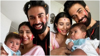 Rajeev Sen and Charu Asopa and daughter Ziana. Rajeev Sen and Charu Asopa and daughter Ziana.