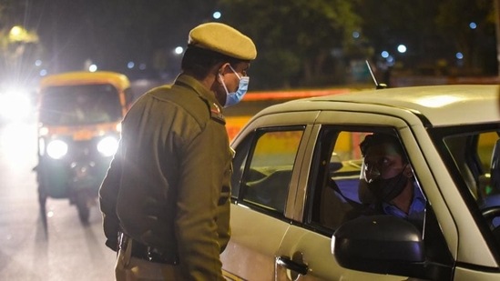 Nearly 200 challans on Holi were for drunk driving, the Delhi Police said. (Amal KS/HT Photo)