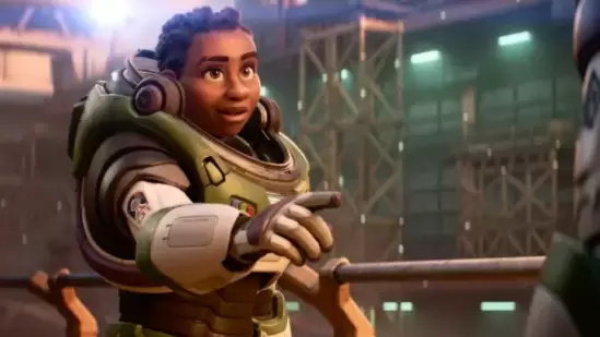 A same-sex kiss reportedly featuring the character Hawthorne (in pic) in Pixar's Lightyear has been restored after initially being cut from the film.